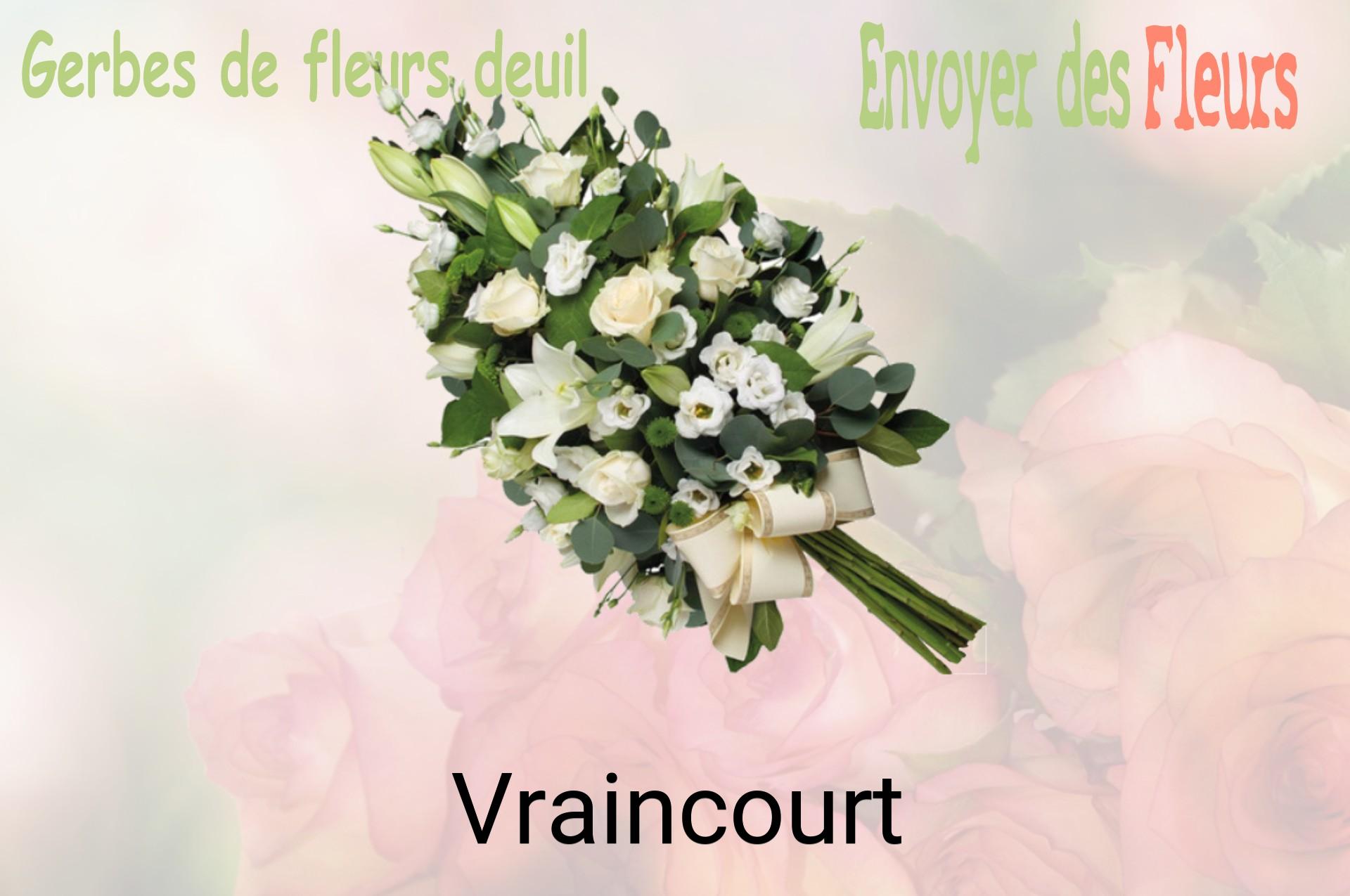 Gerbe de fleurs de deuil livrée à Vraincourt